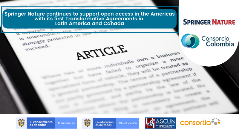 Springer Nature continues to support open access in the Americas with its first Transformative Agreements in Latin America and Canada