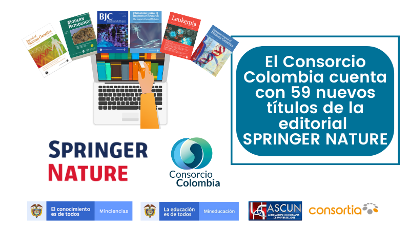 El Consorcio Colombia cuenta con 59 nuevos títulos de la casa editorial SPRINGER NATURE